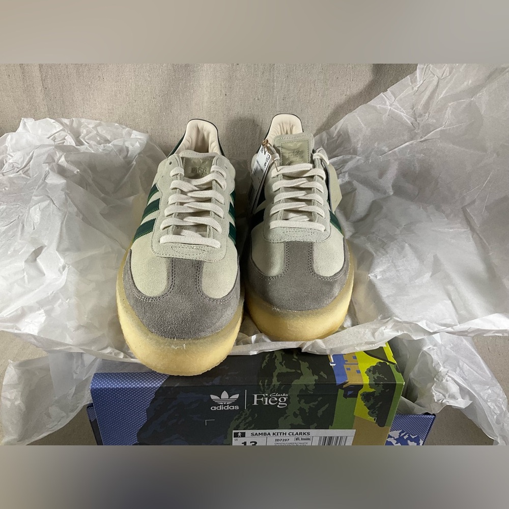Adidas Ronnie Fieg x Clarks x 8th Street Samba Chalk White NIB Size 13